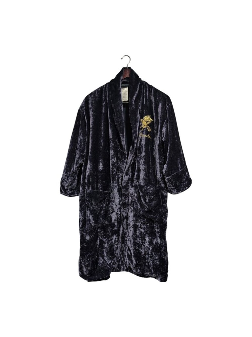 Pottery Barn Teen S/M Harry Potter Ravenclaw Blue Velvet Robe Embroidered